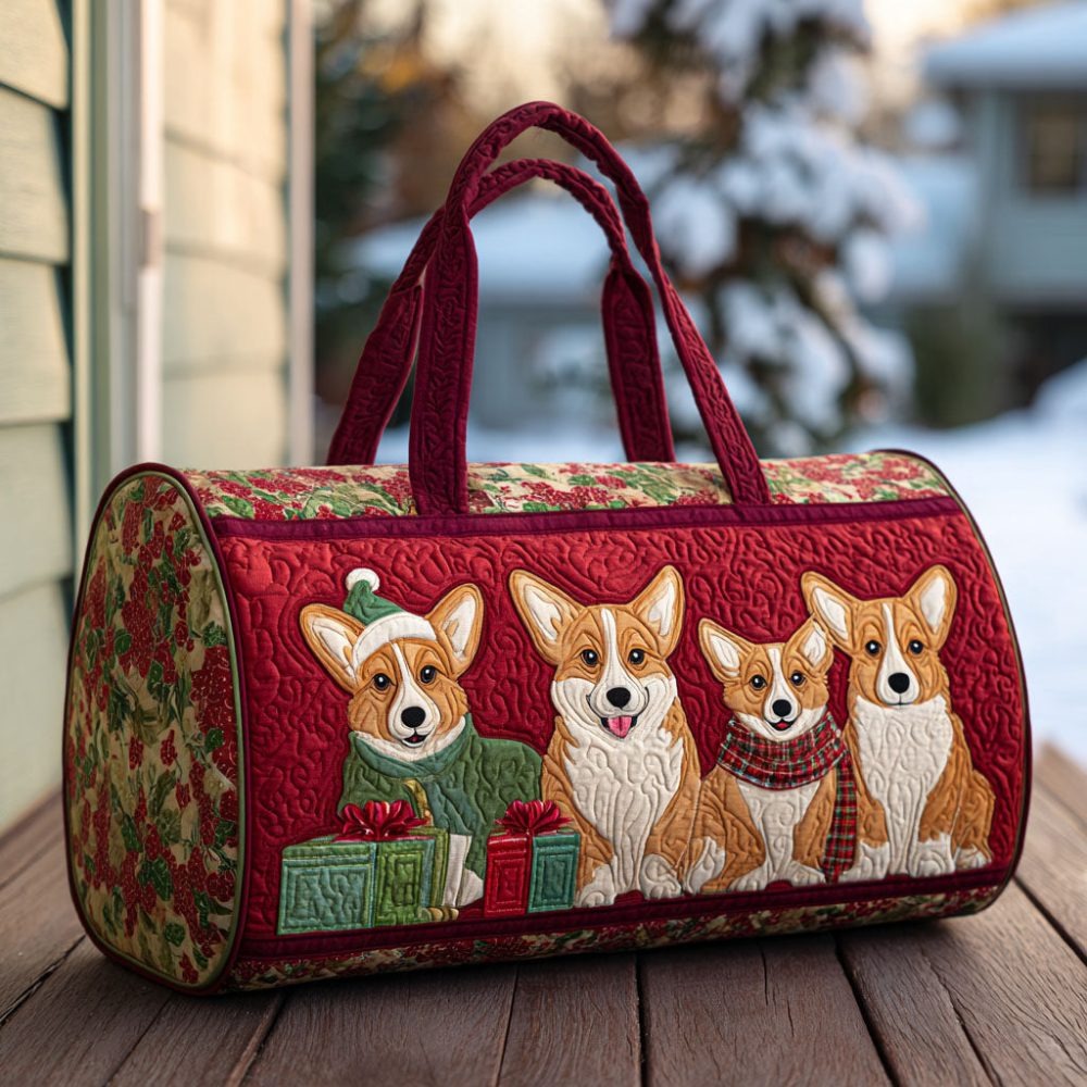 Gift Wrapped Smile Quilted Duffle Bag