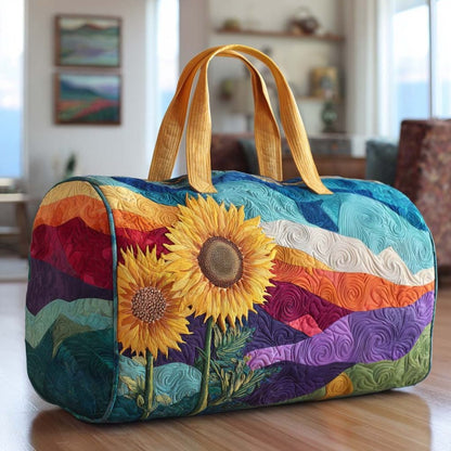 Golden Charm Quilted Duffle Bag