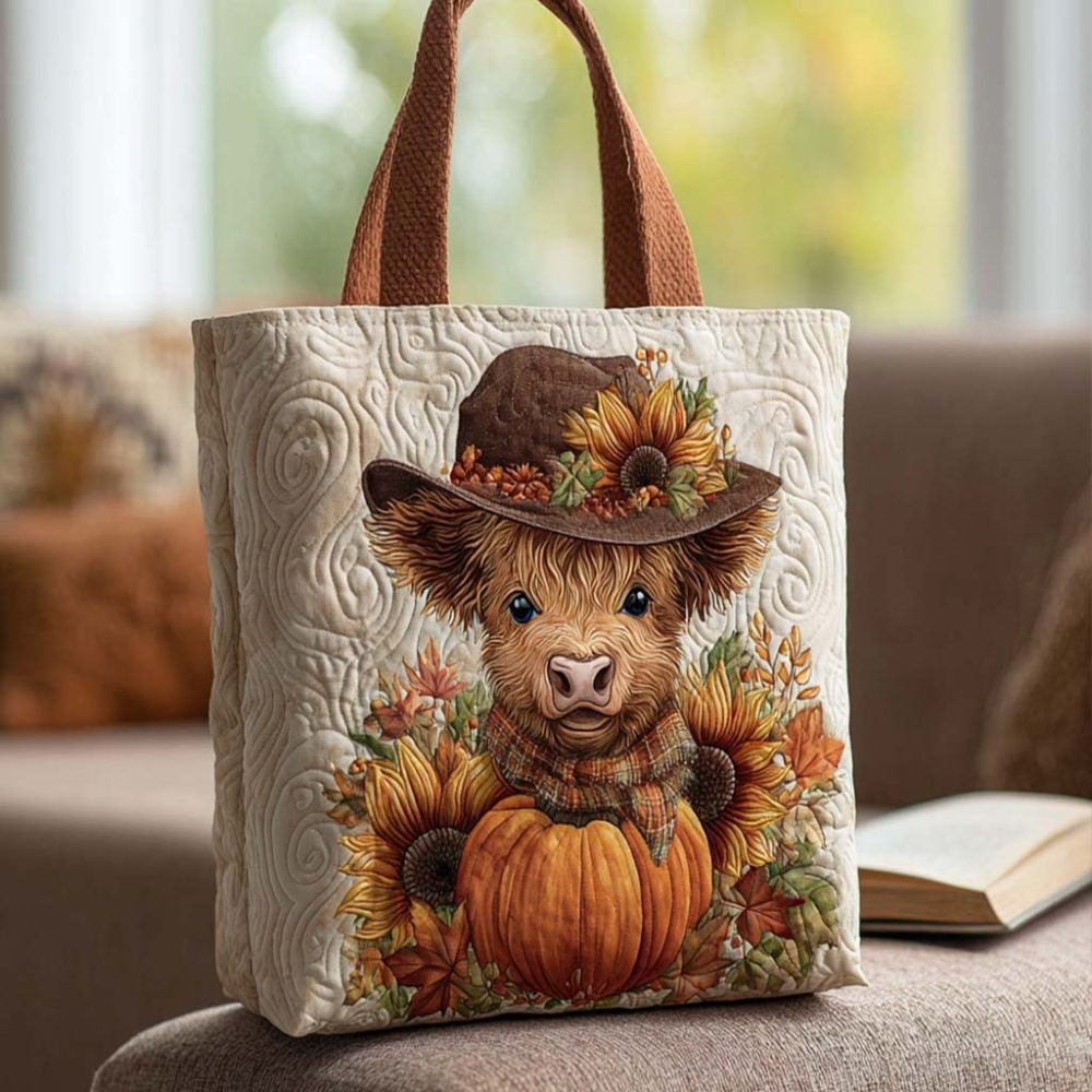 Highland Heart Quilted Tote Bag