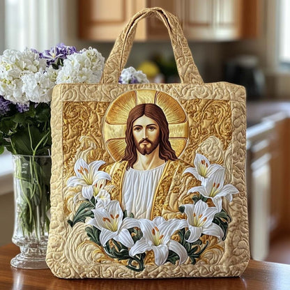 Joyful Savior Song Quilted Tote Bag
