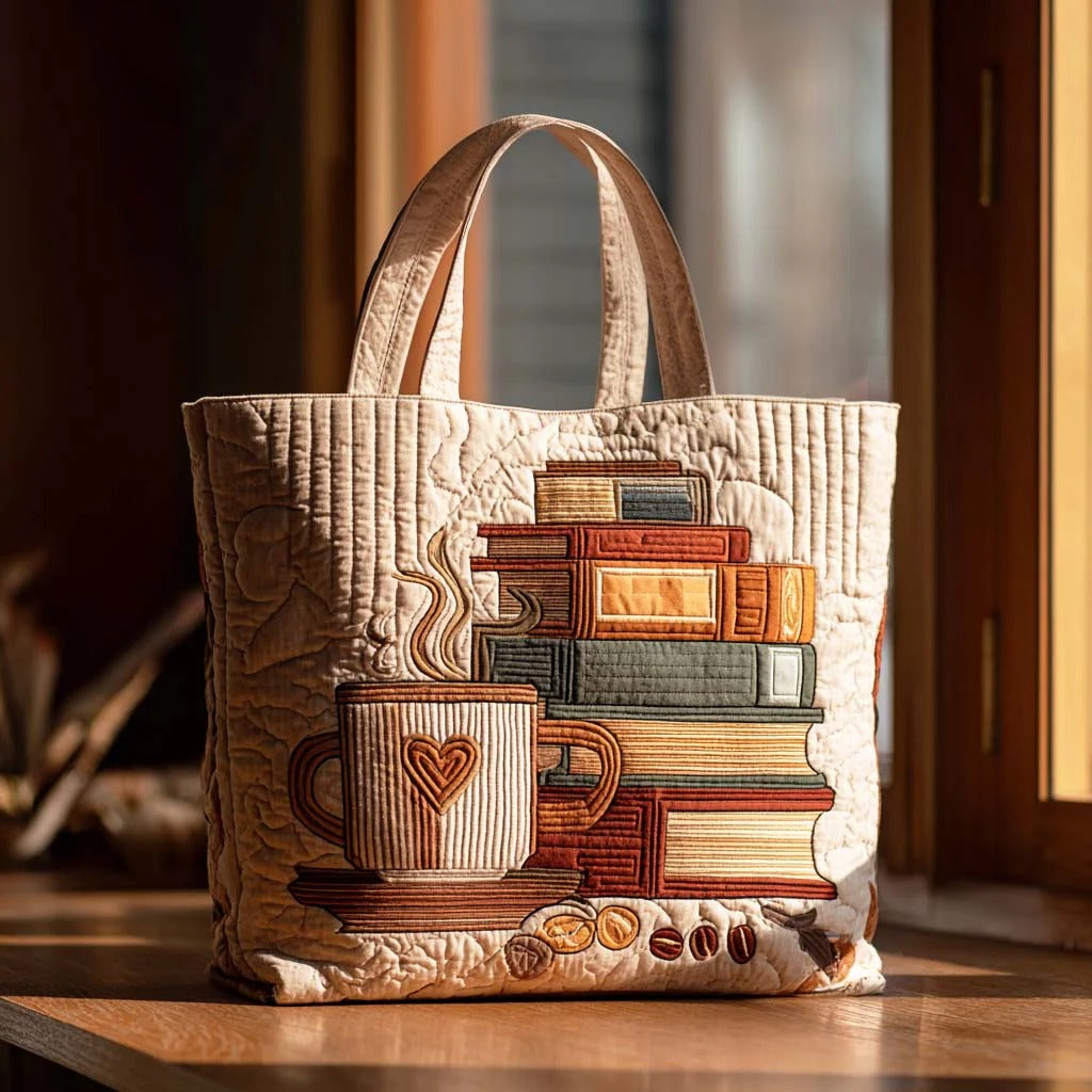 Latte Story Quilted Tote Bag