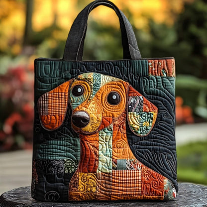 Sausage Stroll Quilted Tote Bag