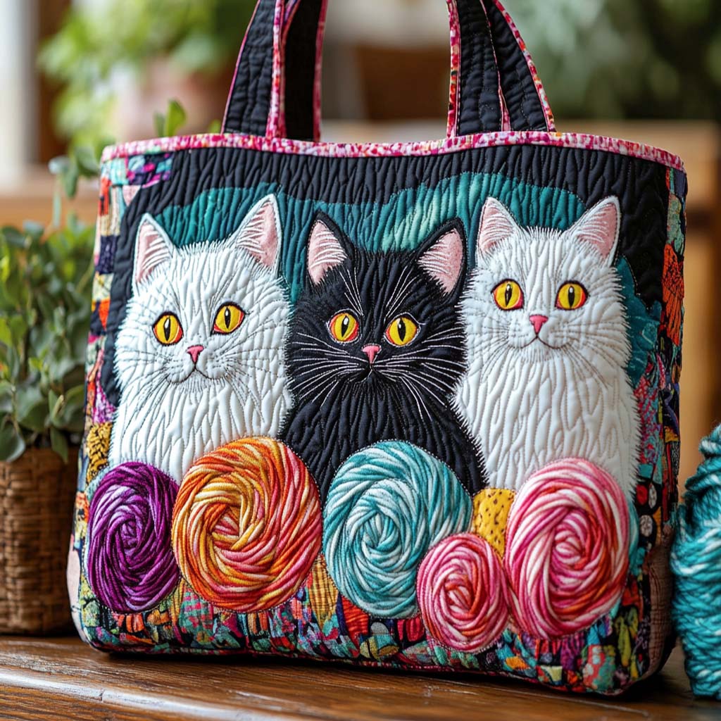 Yarn Trio Magic Quilted Tote Bag
