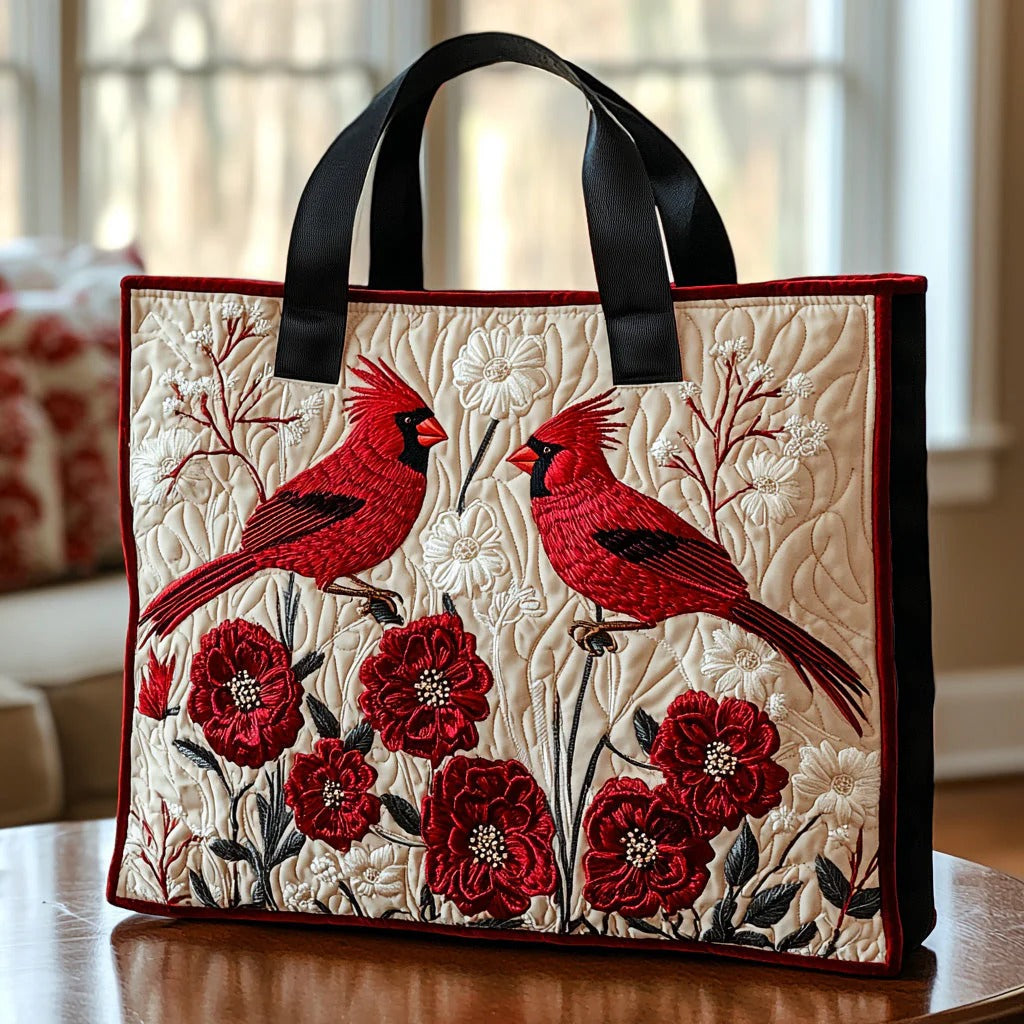 Cardinal Haven Quilted Tote Bag