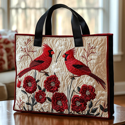 Cardinal Haven Quilted Tote Bag
