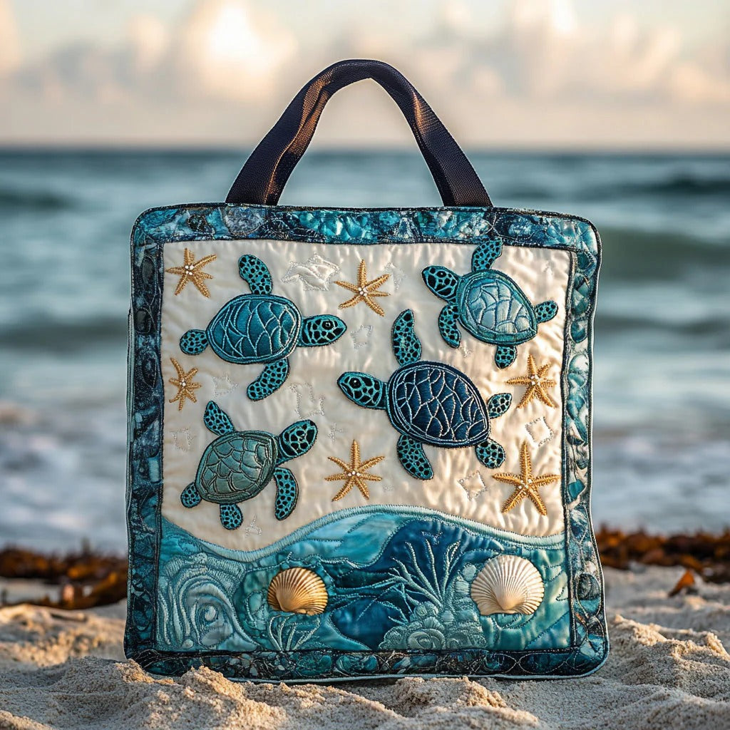 Tidal Grace Quilted Tote Bag