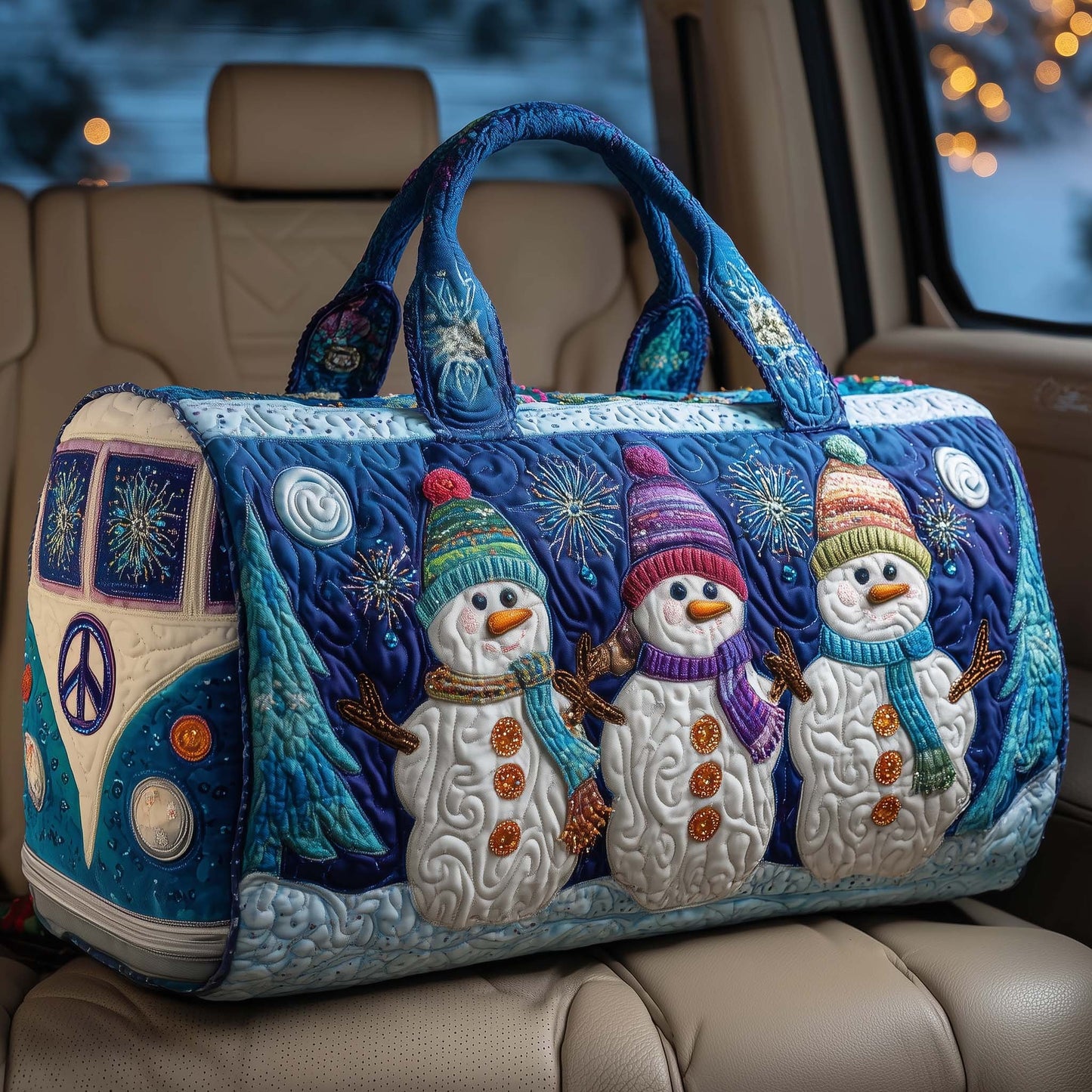 Holiday Van Quilted Duffle Bag