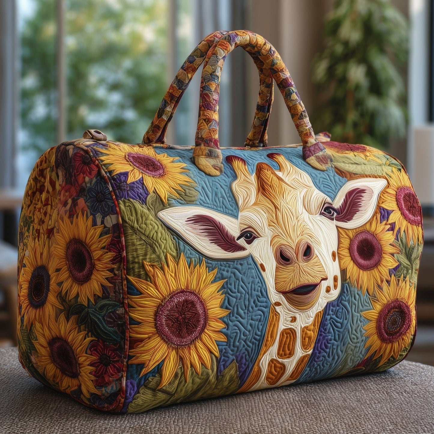 Giraffe Quilted Duffle Bag