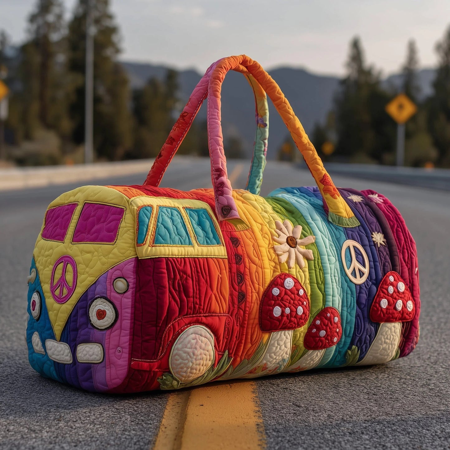 Hippie Van Quilted Duffle Bag GFTOTP11490