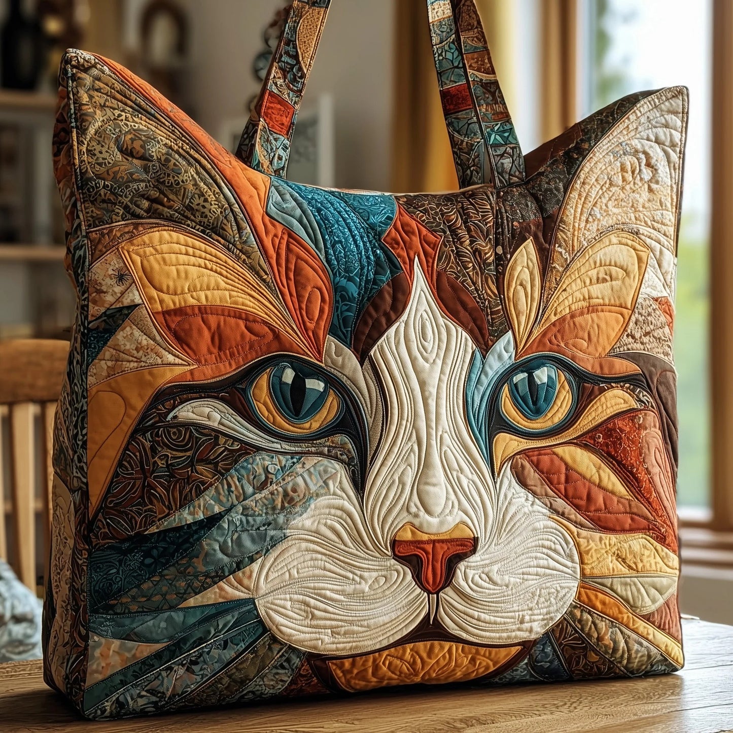 Catitude Quilted Tote Bag
