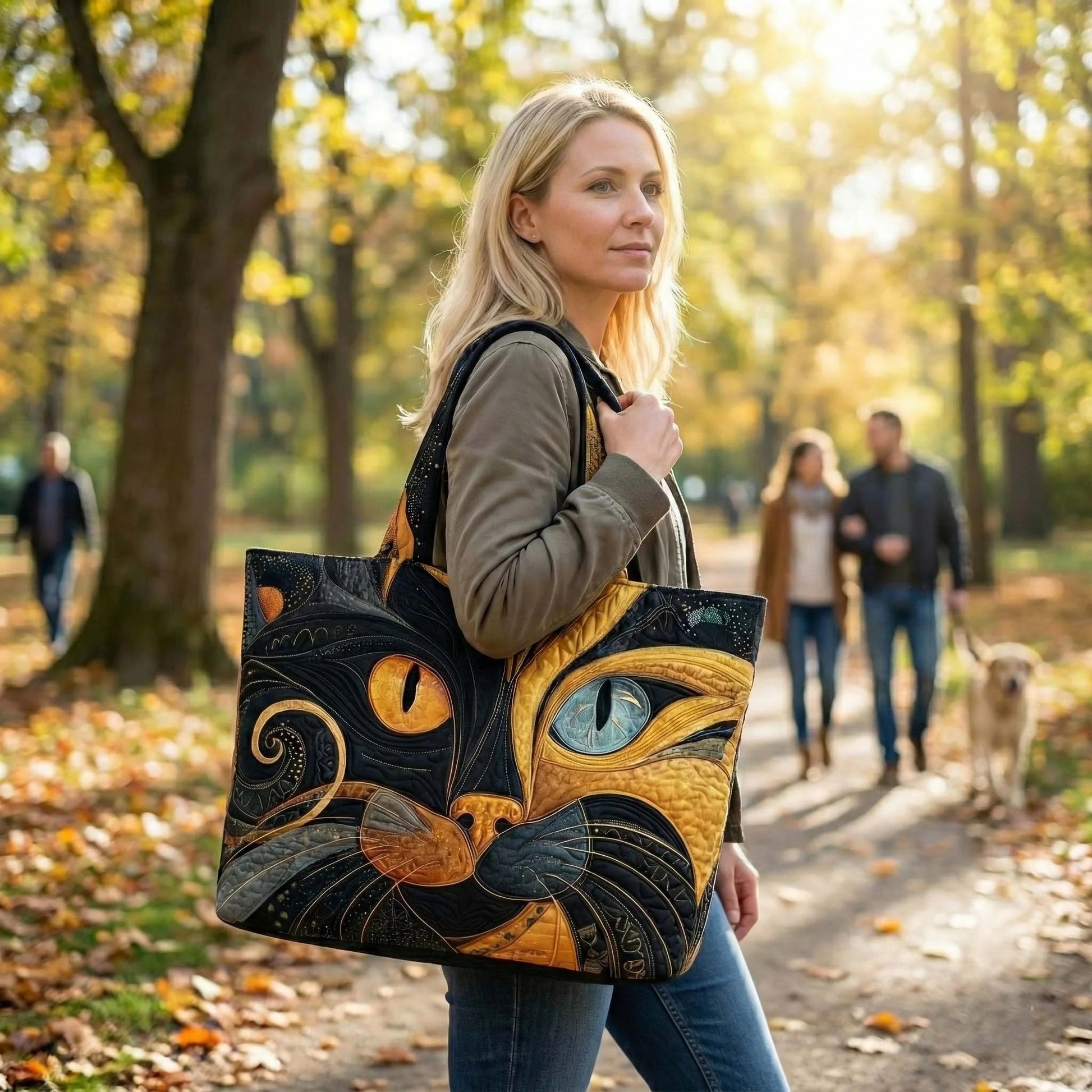 Catitude Quilted Tote Bag
