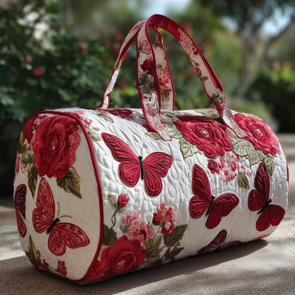 Rosie Butterfly Quilted Duffle Bag