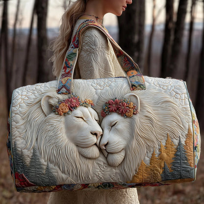 Lion Quilted Duffle Bag