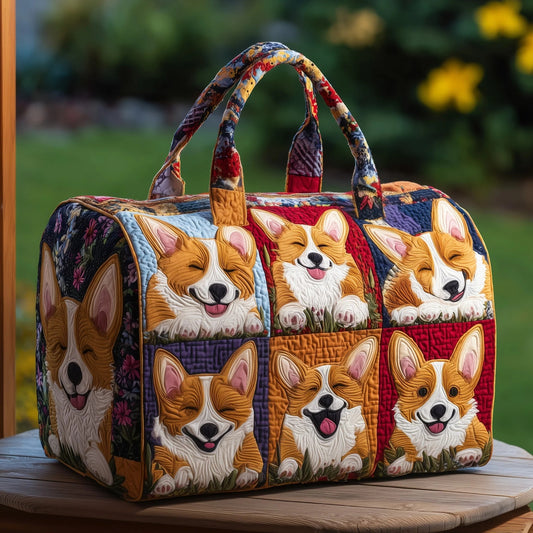 Adorable Corgi Quilted Duffle Bag GFTOTP10833