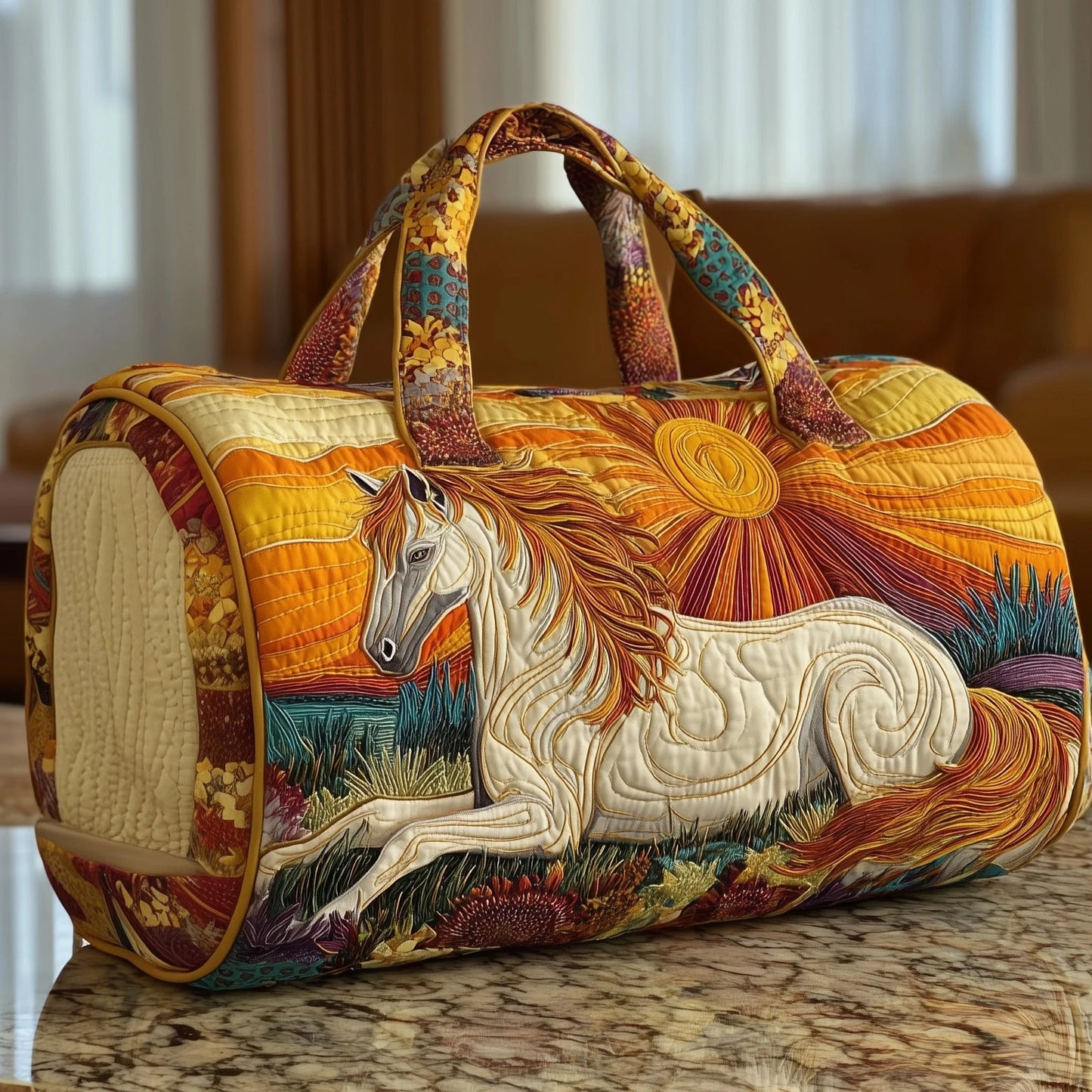Horse Quilted Duffle Bag